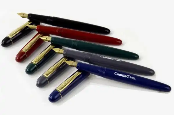 Vintage camlin 7 Eyedropper fountain pens - 5 pcs pack - Golden F nib - Image 2