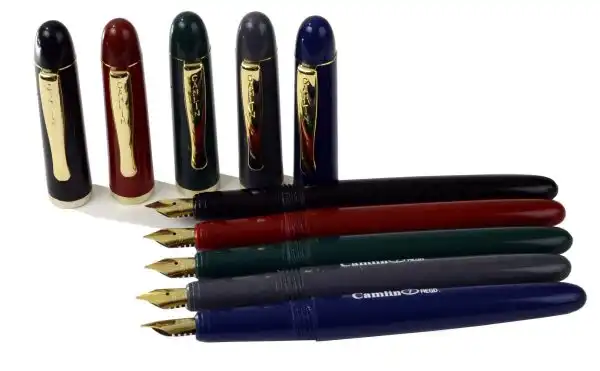 Vintage camlin 7 Eyedropper fountain pens - 5 pcs pack - Golden F nib - Image 3