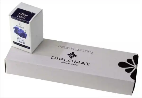 Diplomat Magnum soft touch black fountain pen with Jowo F nib + Krishna Ink Combo - Brand new - Image 2