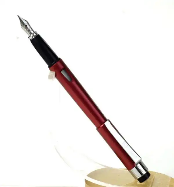 Diplomat Magnum burned red fountain pen with Jowo M nib + Krishna Ink Combo - Brand new - Image 2