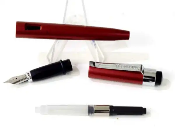 Diplomat Magnum burned red fountain pen with Jowo M nib + Krishna Ink Combo - Brand new - Image 3
