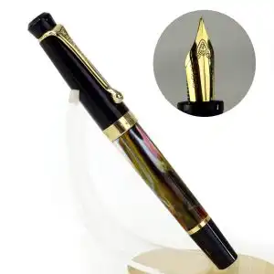 Kanwrite Heritage fire blast piston filler fountain pen  – 14K Flex F nib