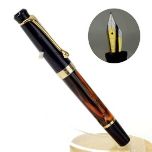Kanwrite Heritage Fire blast piston filler fountain pen  – Extra Fine nib