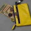 genuine leather utility pouch for pens and pencil - Chrome - Image 3