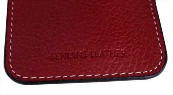 Genuine leather pen sleeve burgundy red - 2 super jumbo pens - Image 9