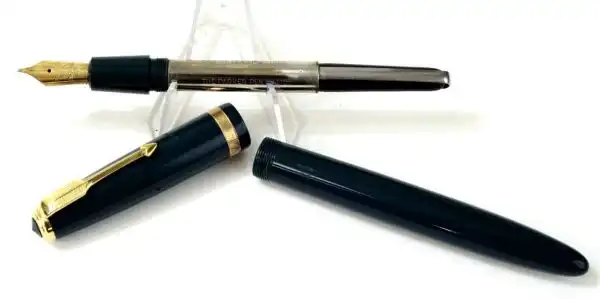 Vintage parker duofold maxima fountain pen with 14C gold M nib - clean - Image 3