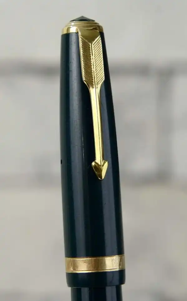 Vintage parker duofold maxima fountain pen with 14C gold M nib - clean - Image 7