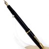 Vintage parker slimfold black fountain pen with 14C gold B nib - Clean - Image 2