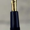 Vintage parker slimfold navy fountain pen with 14C gold F nib - Clean - Image 4