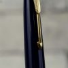 Vintage parker slimfold navy fountain pen with 14C gold F nib - Clean - Image 5