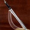 sheaffer targa 1000 fountain pen mirror chrome fluted with  broad Nib - Image 2