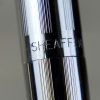 sheaffer targa 1000 fountain pen mirror chrome fluted with  broad Nib - Image 6