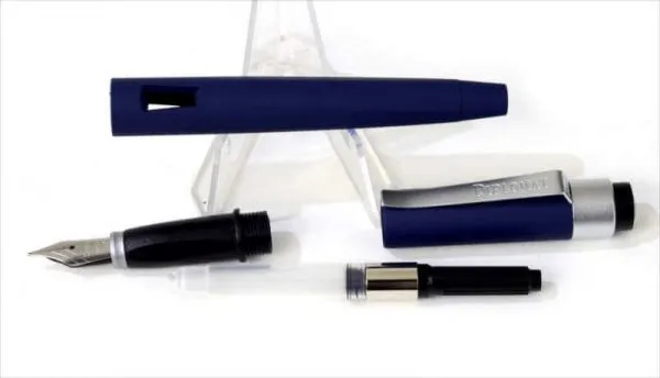 Diplomat Magnum soft touch blue  fountain pen with Jowo F nib + Krishna Ink Combo - Special Offer - Image 3