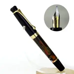 Kanwrite Heritage Fire blast piston filler fountain pen  – Full Flex Broad nib