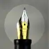 Kanwrite Heritage Orange barrel piston filler fountain pen  -  double broad stub nib - Image 6
