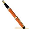 Kanwrite Heritage Orange barrel piston filler fountain pen  -  double broad stub nib - Image 3