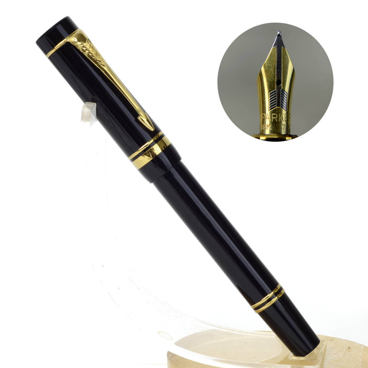 Buy parker duofold international fountain pen 18K sold gold F nib online