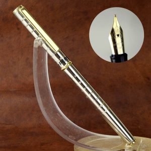 Vintage Indian fountain pen – Mebsons persia with plated F nib – NOS