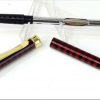 Vintage Indian fountain pen - Mebsons red swirl barrel with ambitious F nib - NOS - Image 2