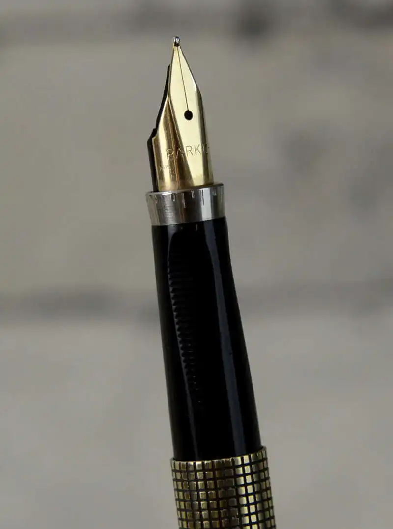 Vintage parker 75 vermeil sterling silver fountain pen with 14K