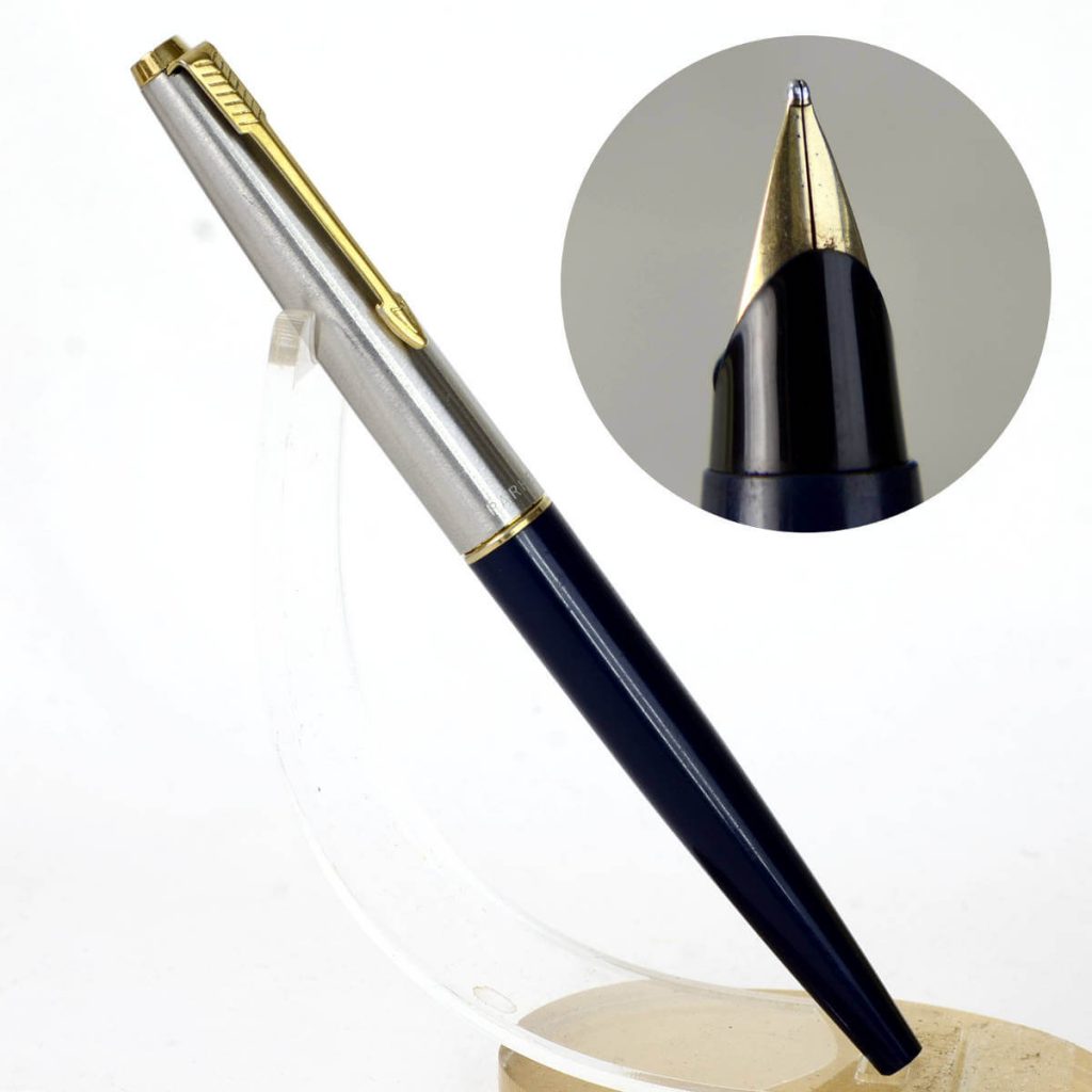 Buy Vintage Parker 45 gold nib navy barrel fountain pen 14K gold M nib