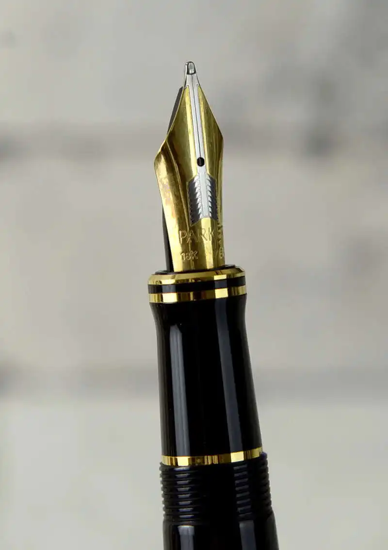 Buy parker duofold centennial fountain pen 18K sold gold B nib online
