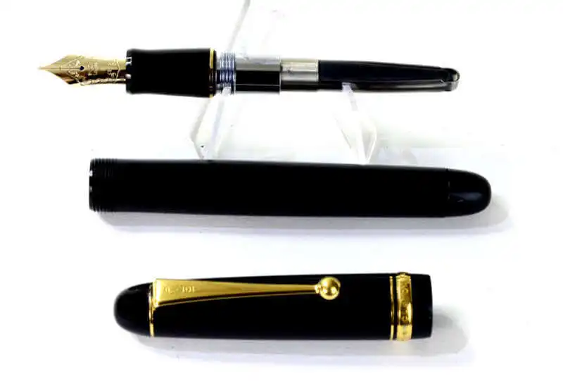 Buy online Pilot custom 74 black fountain pen with 14K solid gold