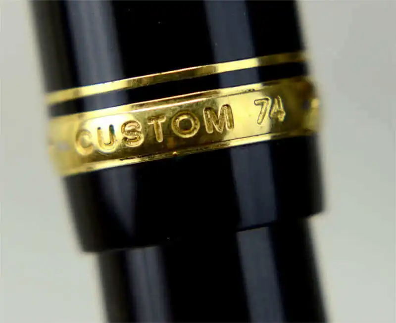 Buy online Pilot custom 74 black fountain pen with 14K solid gold