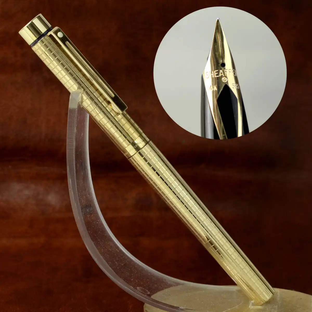 SHEAFFER 万年筆 Targa 1001XG F 14k buy Sheaffer Targa 1007 14K Medium nib fountain pen gold