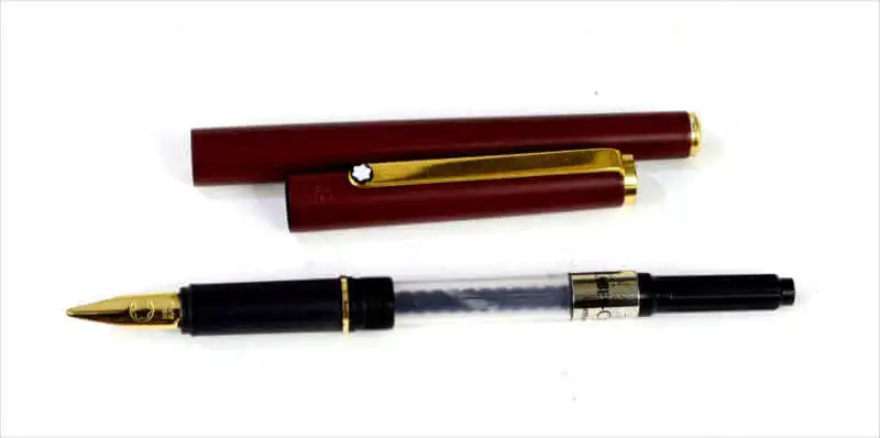 Montblanc Noblesse slimline fountain pen 23K gold coated F nib -Pre-owned - Image 2