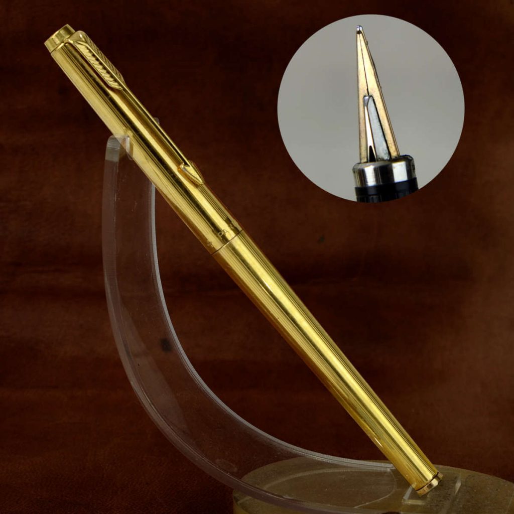Buy parker 180 gold filled barrel fountain pen with XF and M reversible nib