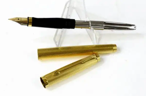 Vintage parker 75 grain d'ORGE barleycorn fountain pen  with 14K Fine nib -  france - Image 2