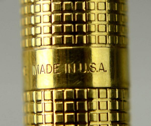 Buy parker 75 tiffany grid gold plated fountain pen 14K gold XF nib