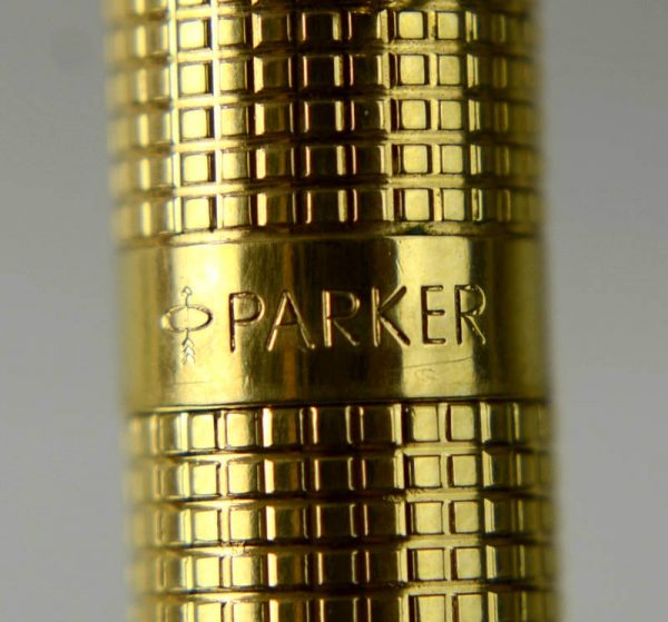Buy parker 75 tiffany grid gold plated fountain pen 14K gold XF nib