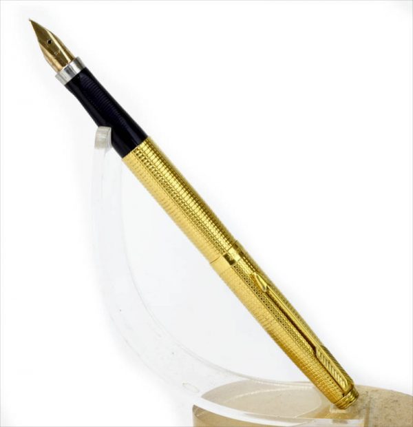 Buy parker 75 tiffany grid gold plated fountain pen 14K gold XF nib