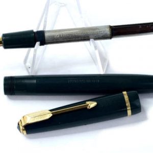vintage-parker-slimfold-forest-green-fountain-pen-14k-solid-gold-Medium-nib