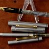 Vintage sheaffer targa 1001XG fountain pen ballpoint pen set 14K gold Fine nib - clean - Image 2