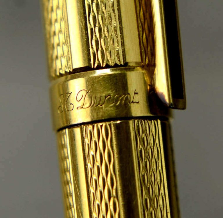 Buy ST dupont classique gold barrel fountain pen with 18K 750 gold M nib