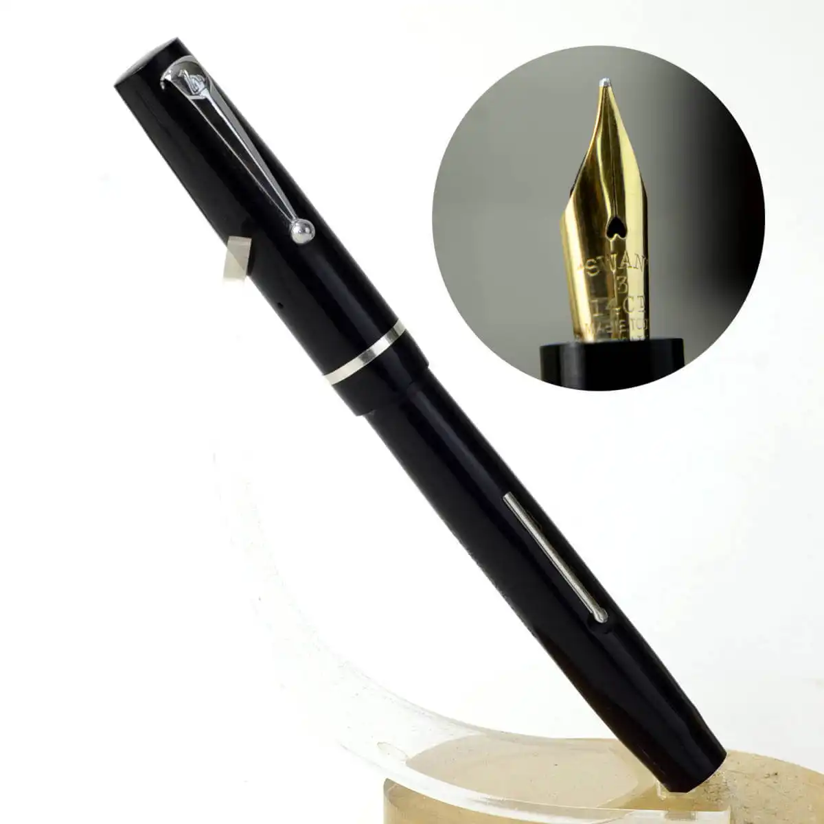 buy swan self filler vintage fountain pen with 14K gold M nib