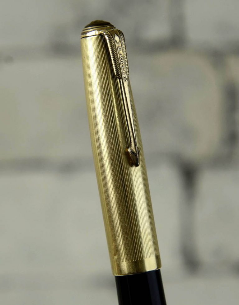 Buy Vintage parker 51 vacumatic black fountain pen with 14K gold F nib