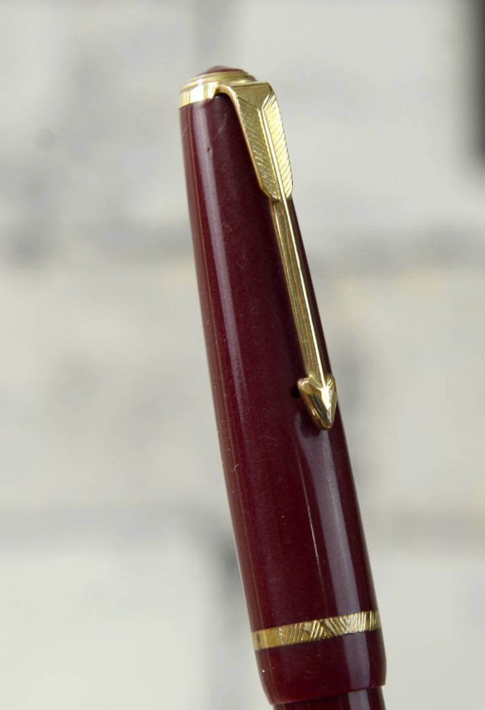 Buy online Parker lady duofold fountain pen with 14C solid gold fine nib