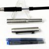 Parker 25 vintage chrome fountain pen with steel fine nib - clean - Image 2