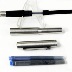 vintage-parker-25-brushed-chrome-barrel-fountain-pen-steel-Fine-nib-England
