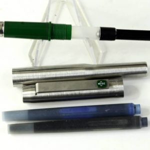 vintage-parker-25-chrome-barrel-fountain-pen-semi-hooded-Medium-nib-England