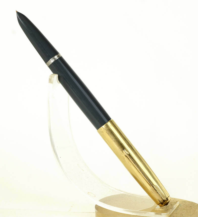 👍📌Vintage PARKER 51 Fountain Pen Gray Barrel Gold Filled Cap