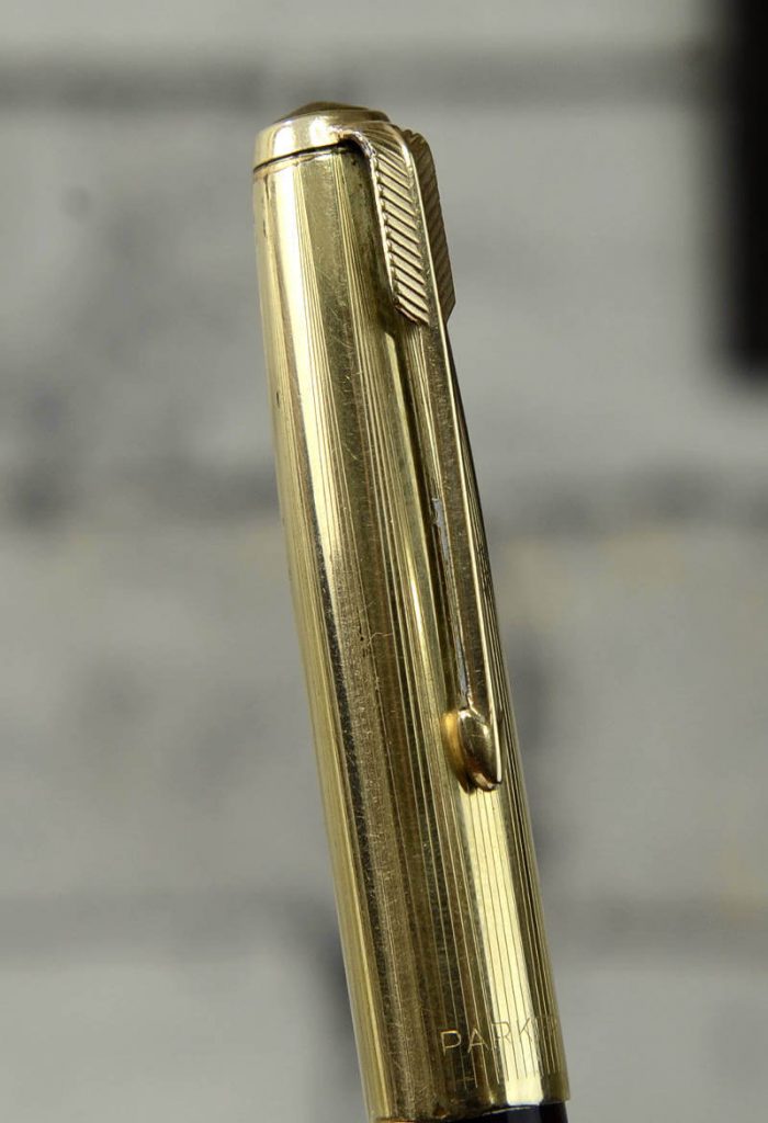 Buy Vintage parker 51 coffee brown barrel fountain pen 14K gold F nib