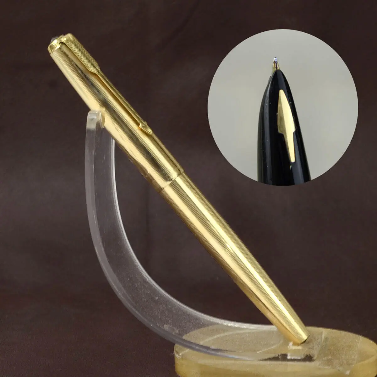 Stylo Plume PARKER Vintage VS 14K Gold Filled - Modèle #P15 - Occasion à Restaurer - 14 Cm