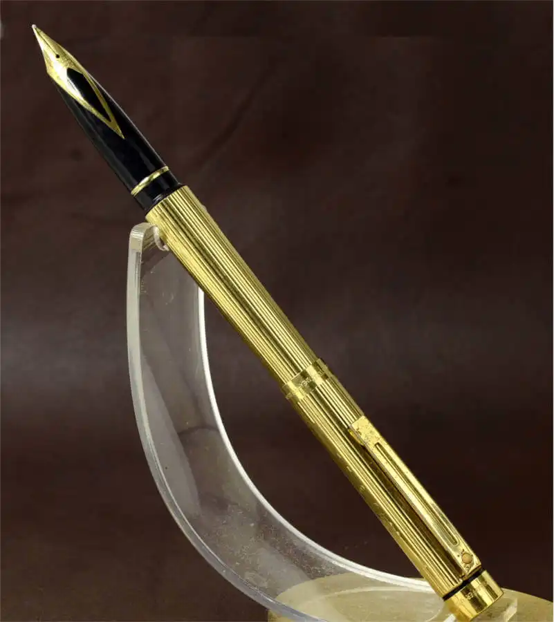 SHEAFFER 万年筆 Targa 1005 23k G.P Sheaffer Targa 1005 Fountain and Ballpoint Set - Gold Plated