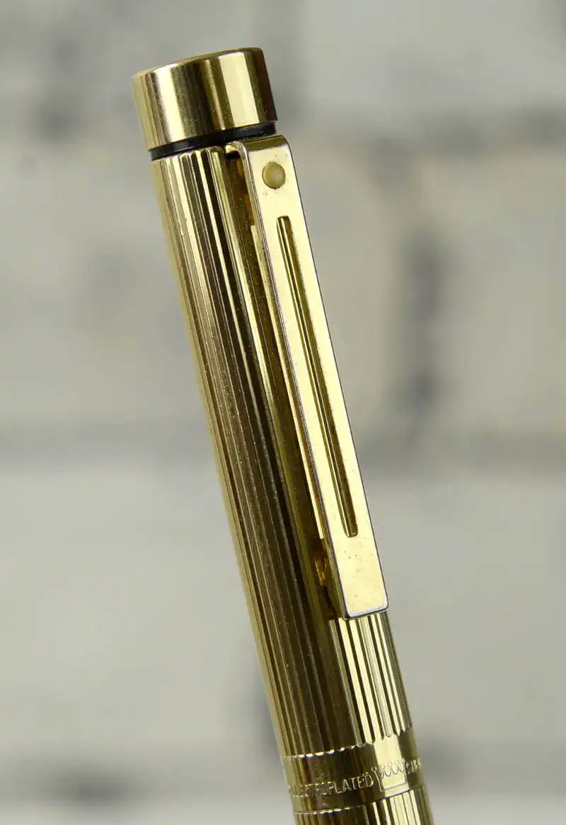 Sheaffer White Dot Fountain Pen w/ 14K Gold Nib hot [Targa 1005] Electroplated Gold