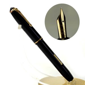 Vintage conway stewart 28 lever filler fountain pen -14K solid gold F smooth nib - clean